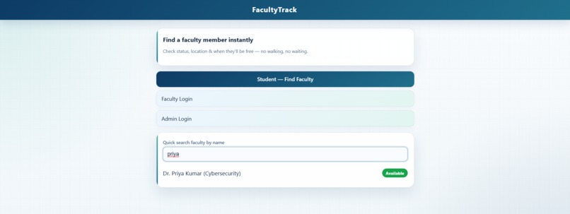 FacultyTrack – Smart Faculty Availability System – screenshot 5