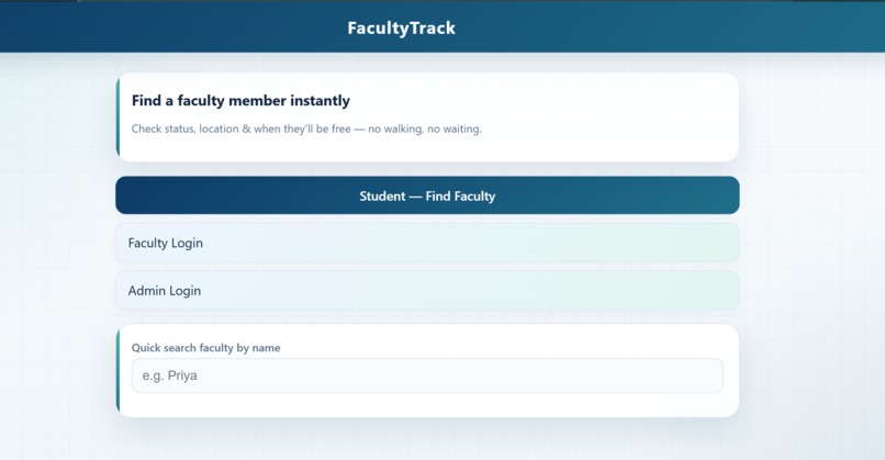 FacultyTrack – Smart Faculty Availability System – screenshot 9