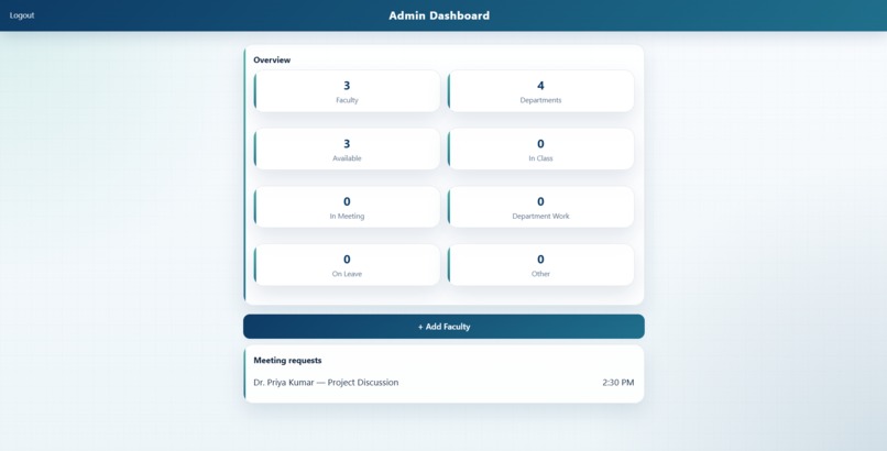 FacultyTrack – Smart Faculty Availability System – screenshot 10