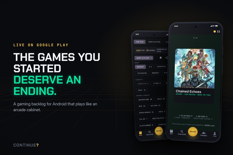 CONTINUE? — the games you started deserve an ending – screenshot 1