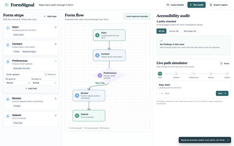 FormSignal – screenshot 2