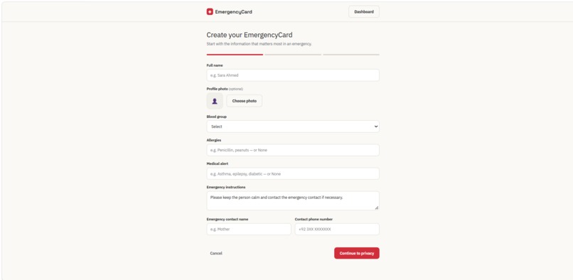 EmergencyCard – screenshot 3