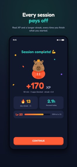 Capi: Focus & Study Timer – screenshot 1