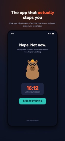 Capi: Focus & Study Timer – screenshot 2