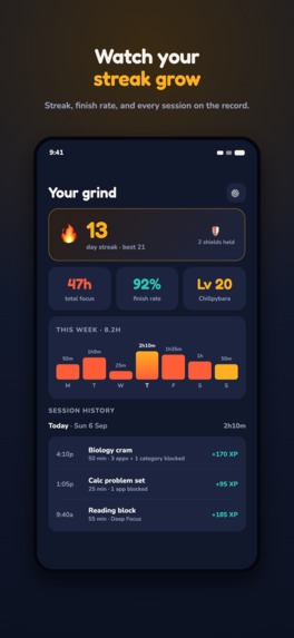 Capi: Focus & Study Timer – screenshot 4
