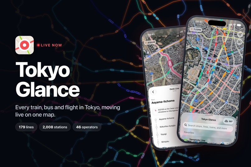 Tokyo Glance: Live Transit Map – screenshot 1