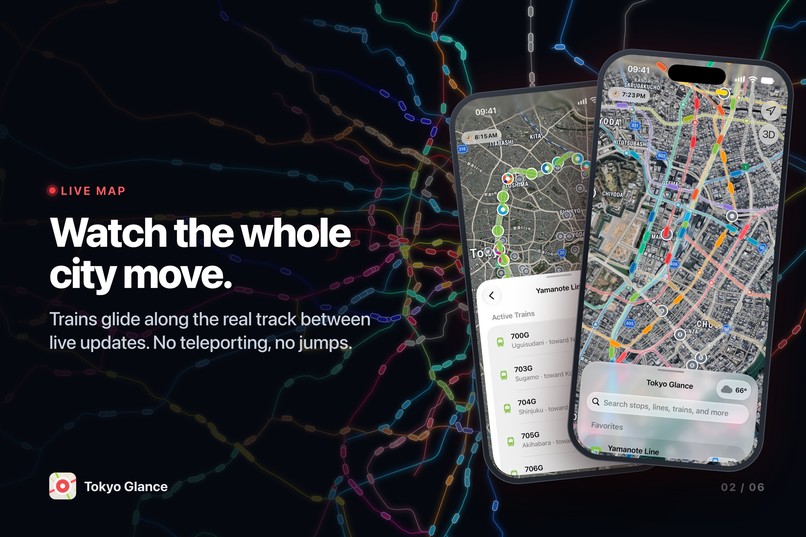 Tokyo Glance: Live Transit Map – screenshot 2