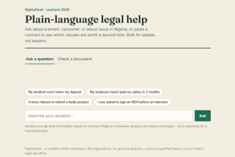 RightsDesk: Plain-Language Legal Help