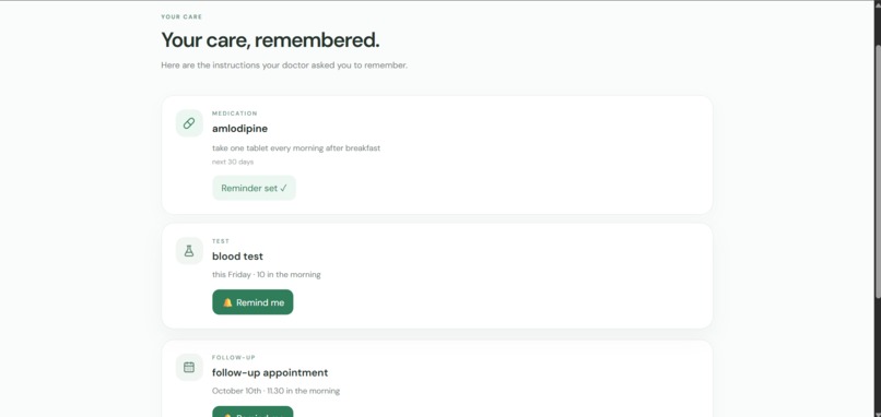 CareRecall – screenshot 2