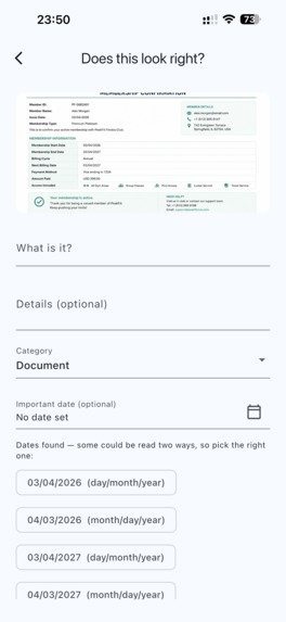 Mindkeep: Expiry Reminders – screenshot 3