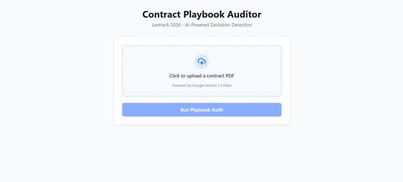 The Contract Playbook Deviation Auditor – screenshot 1
