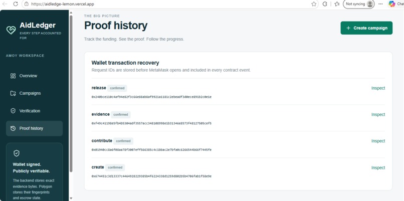 AidLedger – screenshot 4