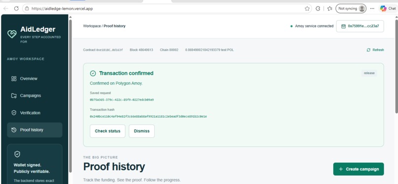 AidLedger – screenshot 5