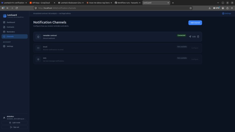 LexGuard — AI Contract Risk & Deadline Manager – screenshot 7