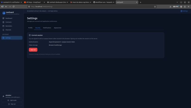 LexGuard — AI Contract Risk & Deadline Manager – screenshot 9
