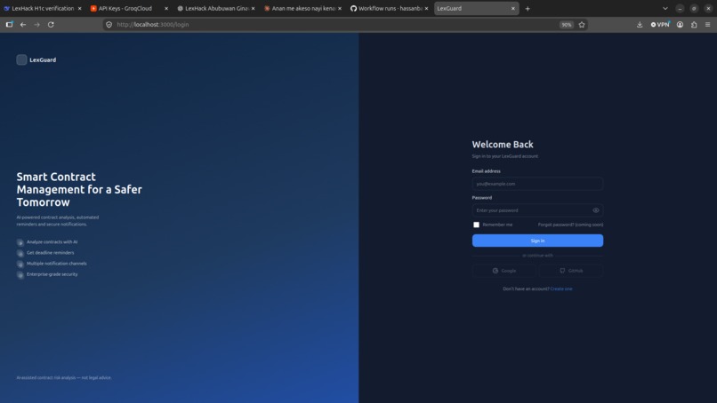 LexGuard — AI Contract Risk & Deadline Manager – screenshot 1