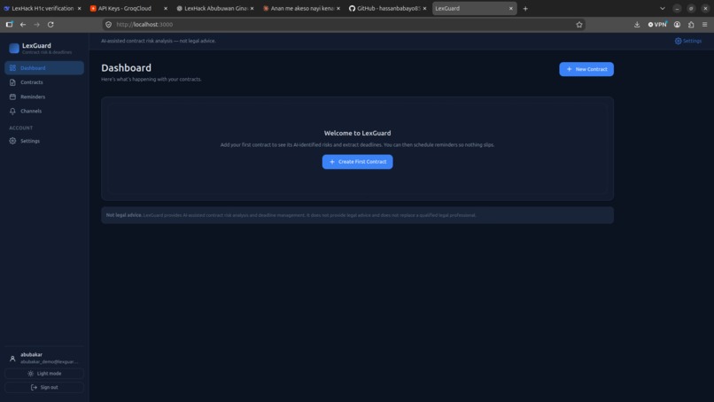 LexGuard — AI Contract Risk & Deadline Manager – screenshot 3