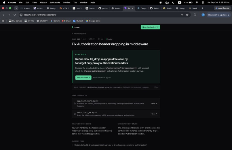Resume – screenshot 2