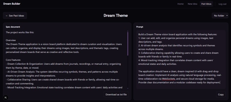 DreamBuilder – screenshot 2