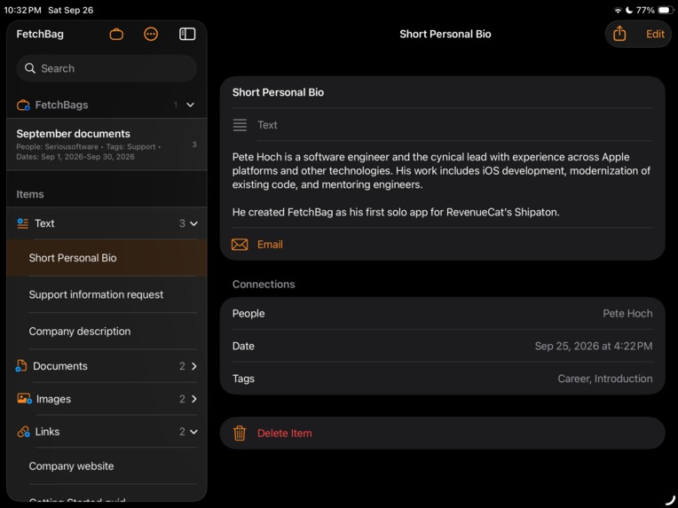 Fetchbag – screenshot 1