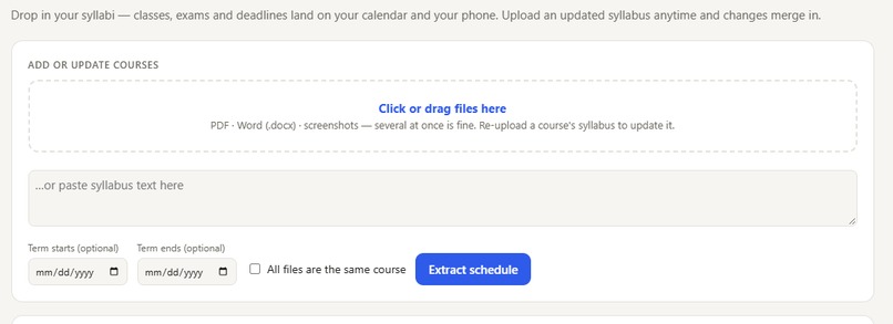 Syllabus2Cal – screenshot 6
