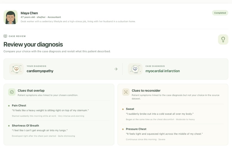 Dx - Simulated Patient Diagnosis Platform – screenshot 1