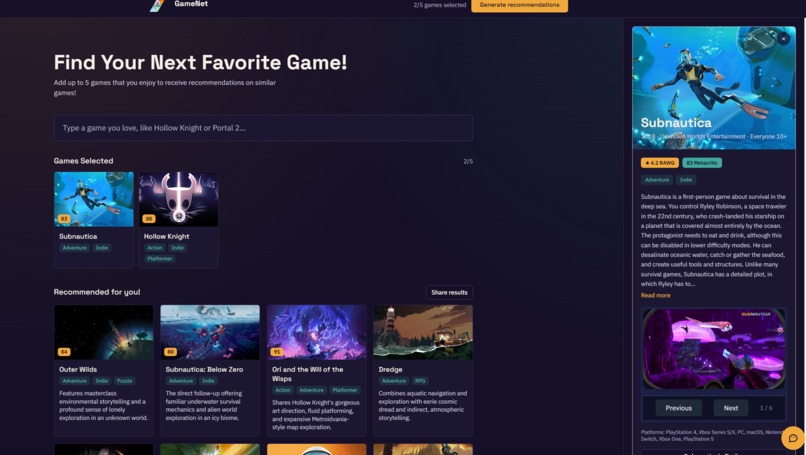 GameNet – screenshot 4