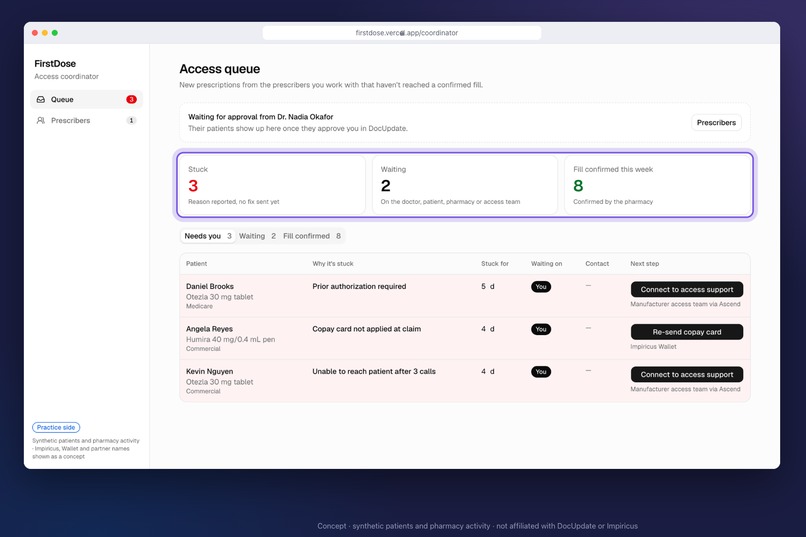 FirstDose – screenshot 1