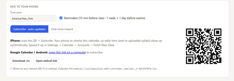 Syllabus2Cal – screenshot 7