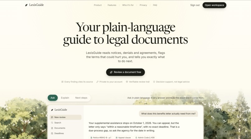 LexisGuide – screenshot 1
