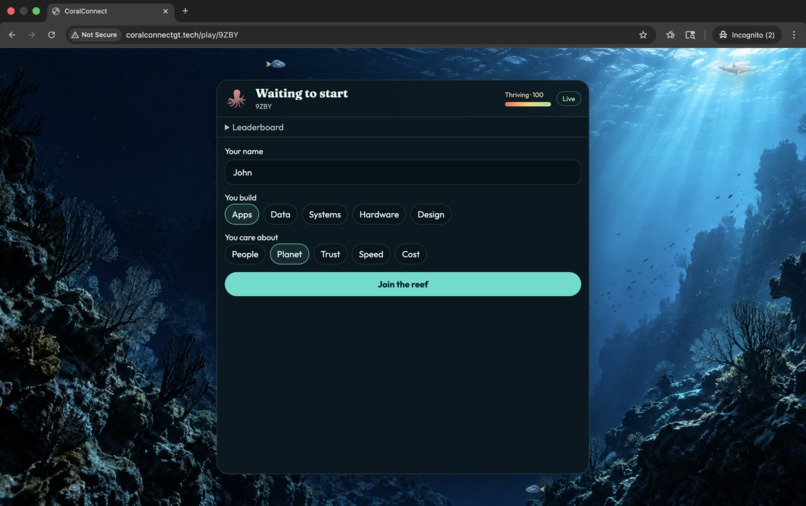 CoralConnect – screenshot 2