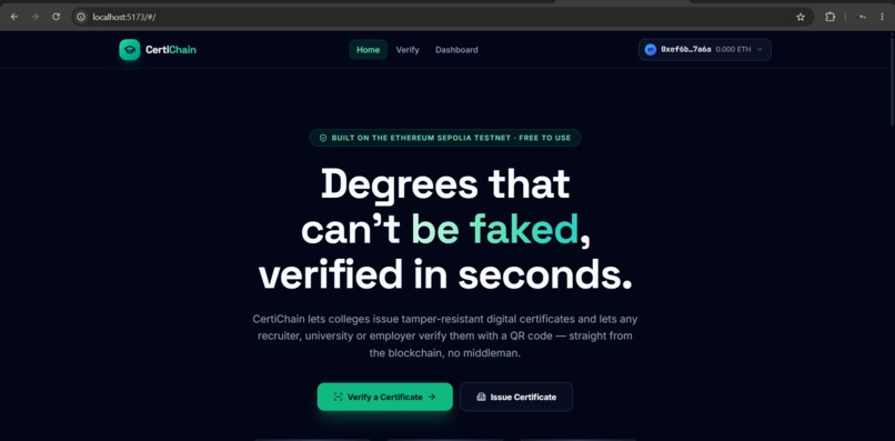 CertiChain – screenshot 1
