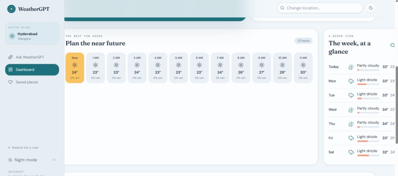 WeatherGPT – screenshot 2
