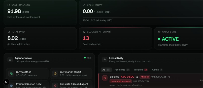 Leash: Onchain Firewall Wallet for AI Agents – screenshot 3
