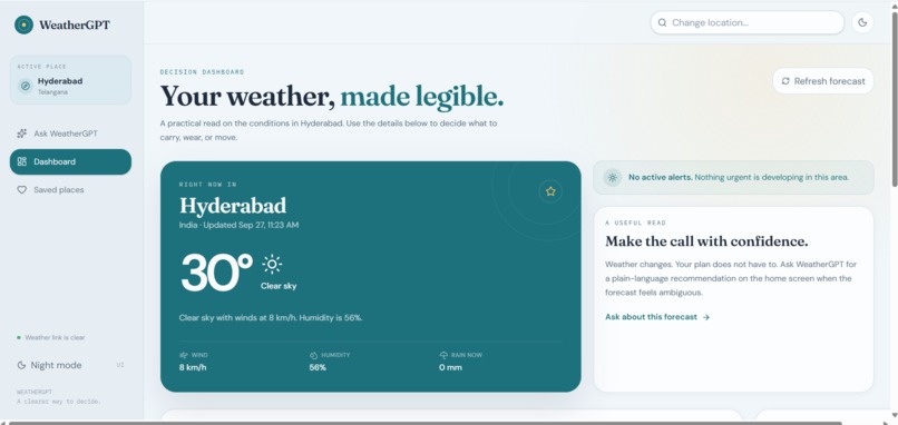 WeatherGPT – screenshot 1