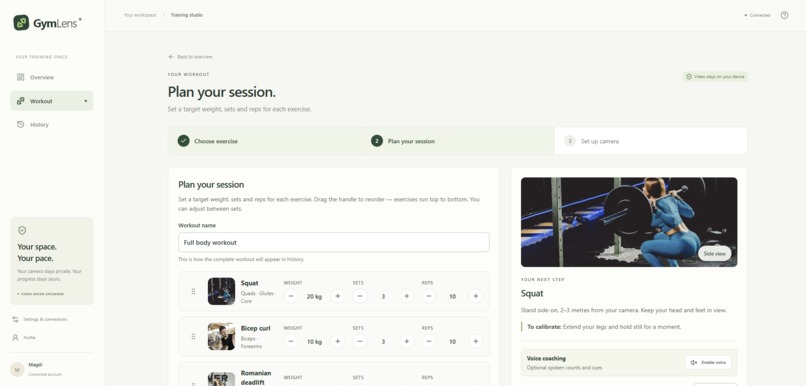 gymlens – screenshot 1