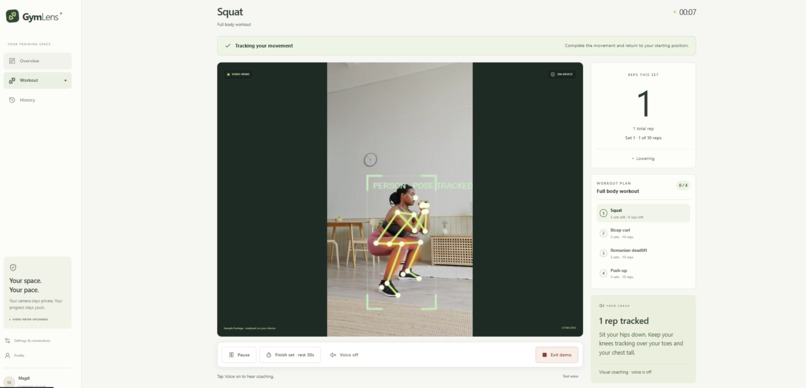 gymlens – screenshot 2