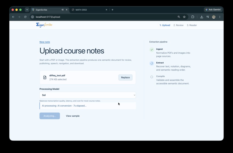 EigenScribe – screenshot 2