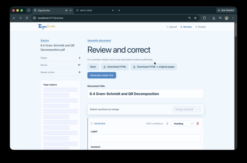 EigenScribe – screenshot 3