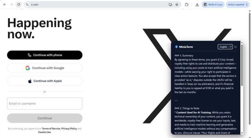 MiniaTerm – screenshot 1