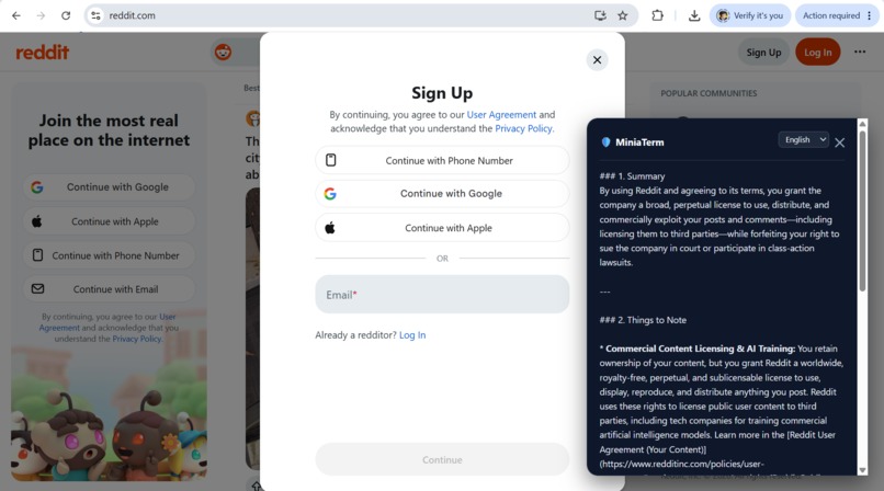 MiniaTerm – screenshot 3