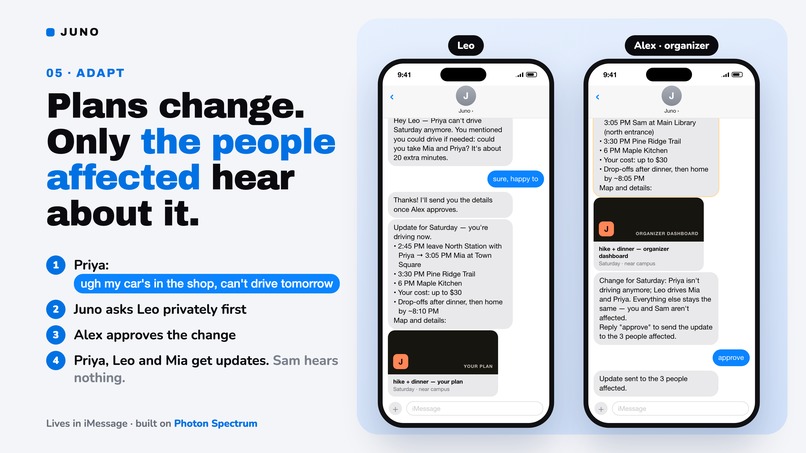 Juno - An AI Event Planner using Photon – screenshot 6