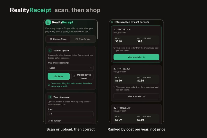 RealityReceipt – screenshot 3