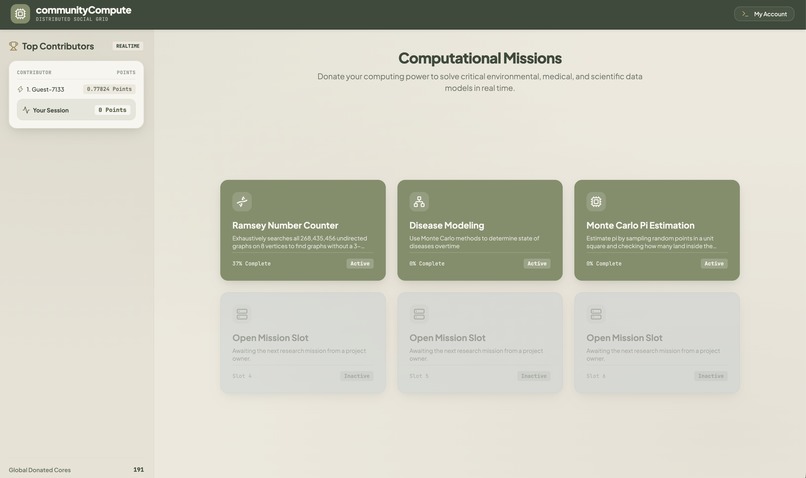 communityCompute – screenshot 2