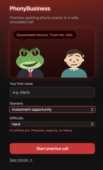 PhonyBusiness – screenshot 3