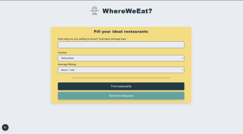 WhereWeEat – screenshot 1