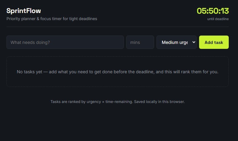 SprintFlow – screenshot 1