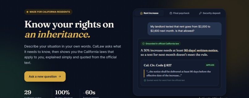 CalLaw – screenshot 1
