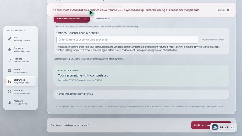 OwnCost – screenshot 1