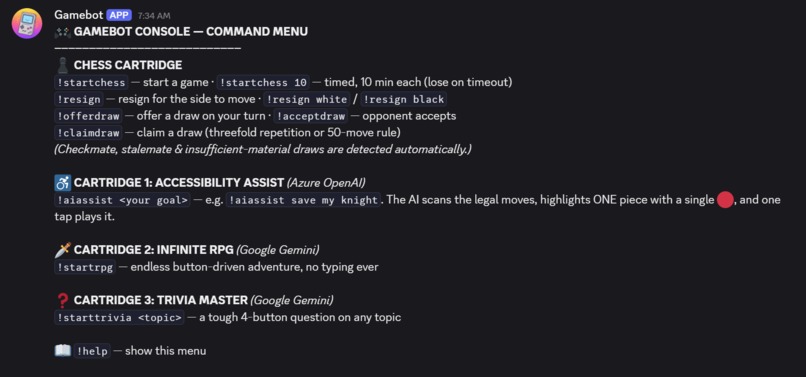 Gamebot: Adaptive UI AI Console Engine – screenshot 2